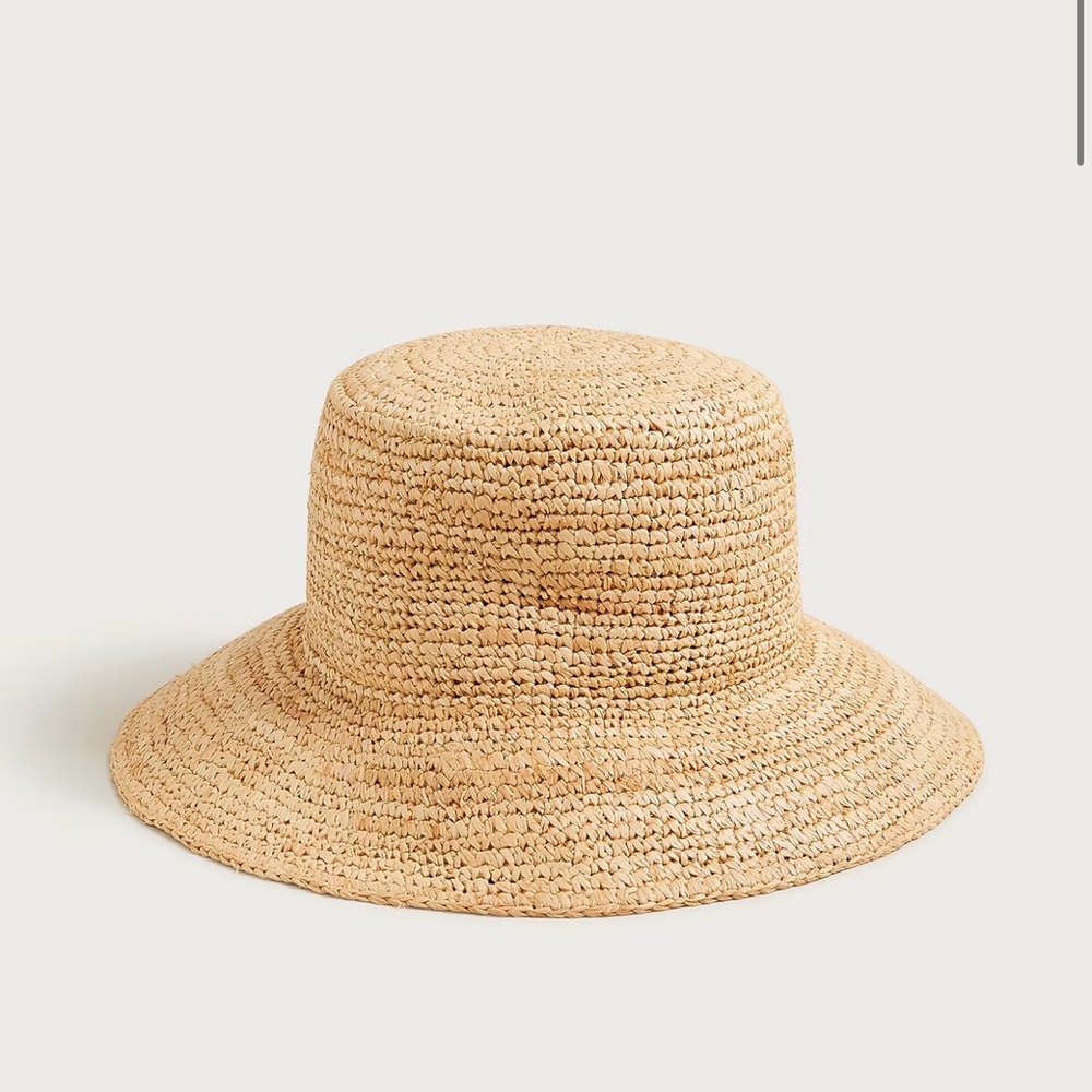 J.Crew Women’s Wide-brim raffia bucket hat